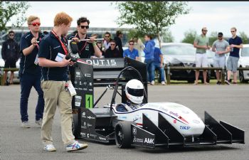 Electric car wins motor-sport event