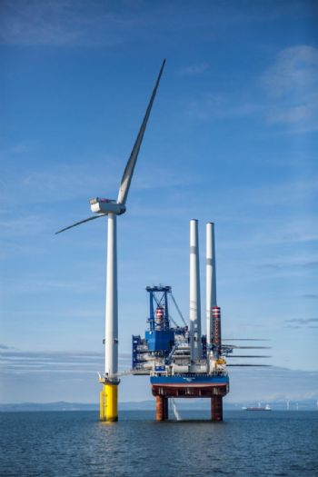 First wind turbine installed at Burbo Bank