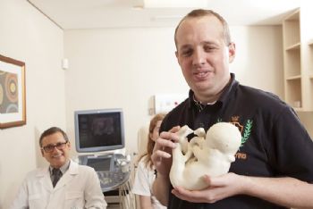 3-D printed model of a growing foetus
