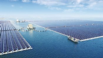 China switches on floating solar farm