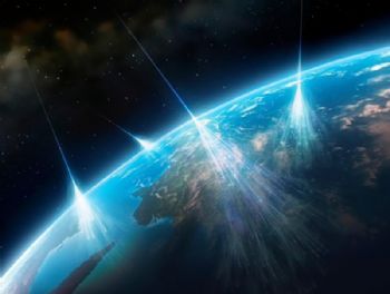 Space particles to detect radioactive material