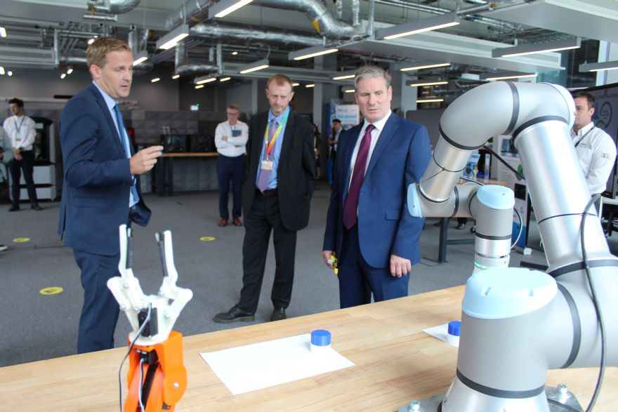 Labour leader gets a guided tour of AMRC Cymru