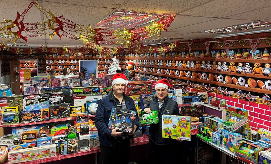 AWI in festive mood with Santa’s Black Country Toy Appeal donation