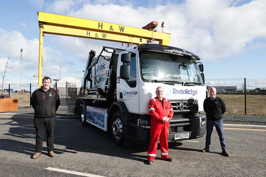 RiverRidge sees first fully electric skip lift vehicle in Northern Ireland