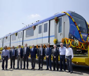 Alstom delivers metro train sets to India