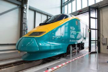 Eurostar arrives at NCHSR in Doncaster