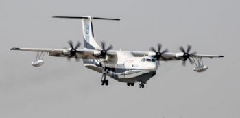 AG600 amphibious aircraft makes first flight