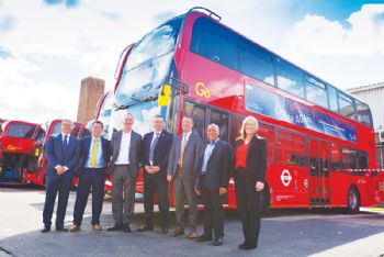Double-decker hybrid buses take to the streets