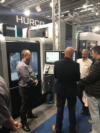 Five-axis array on Hurco stand at MACH