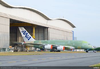 First ANA A380 rolls out of assembly in Toulouse