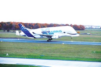 BelugaXL touches down at Broughton 