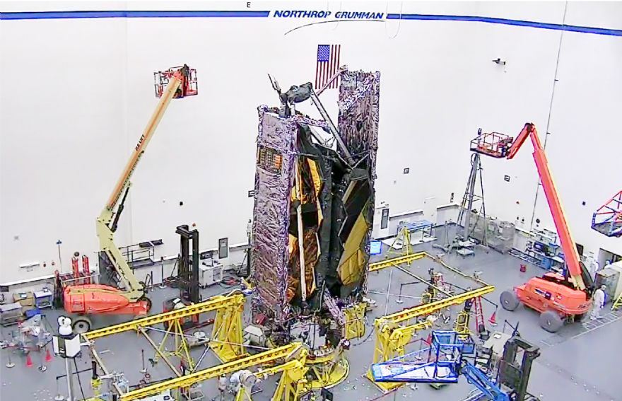 James Webb Space Telescope folded and stowed