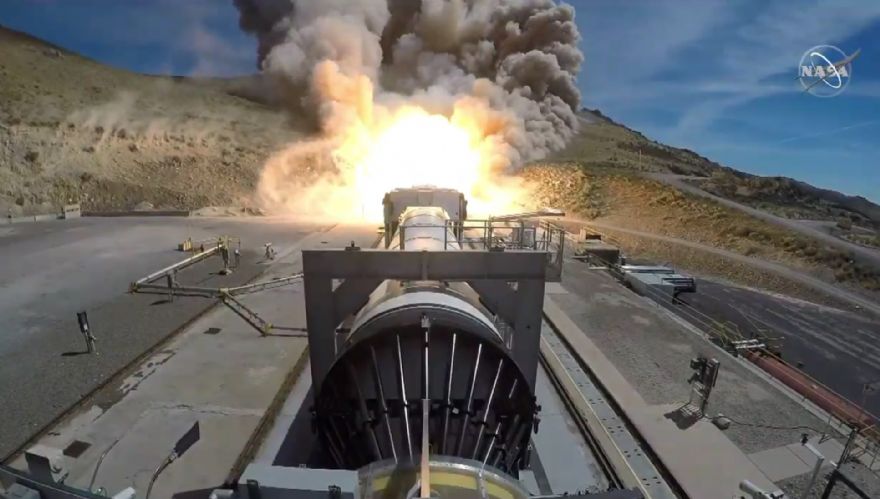 NASA’s Space Launch System booster tested