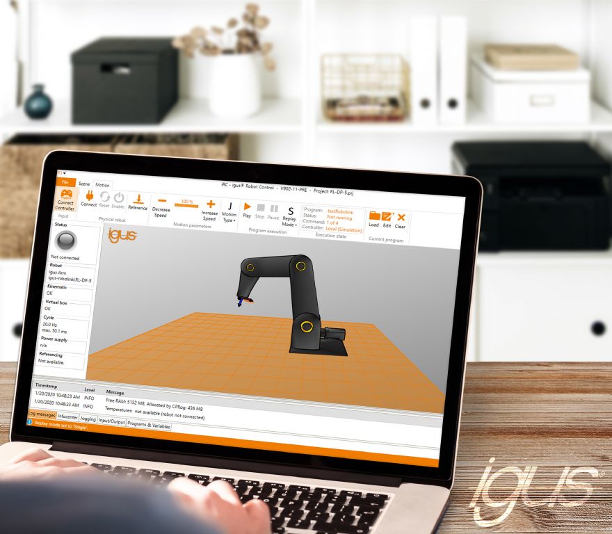 Igus develops new robotic control software