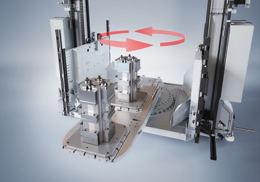 FMS double loader for machine tools without ATCs