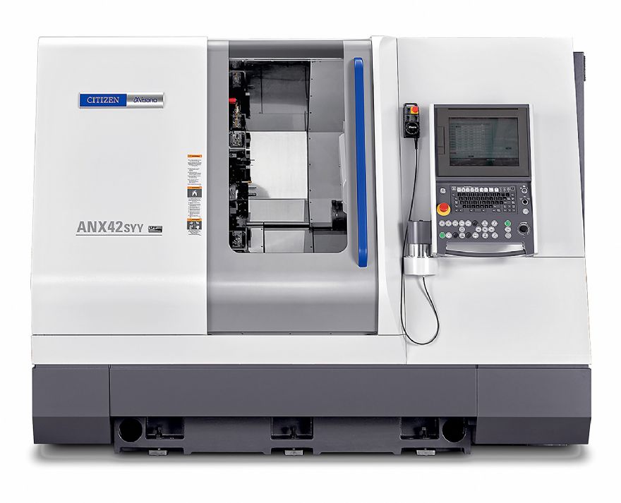 Double Y-axis lathe with Fanuc control and LFV chipbreaking software