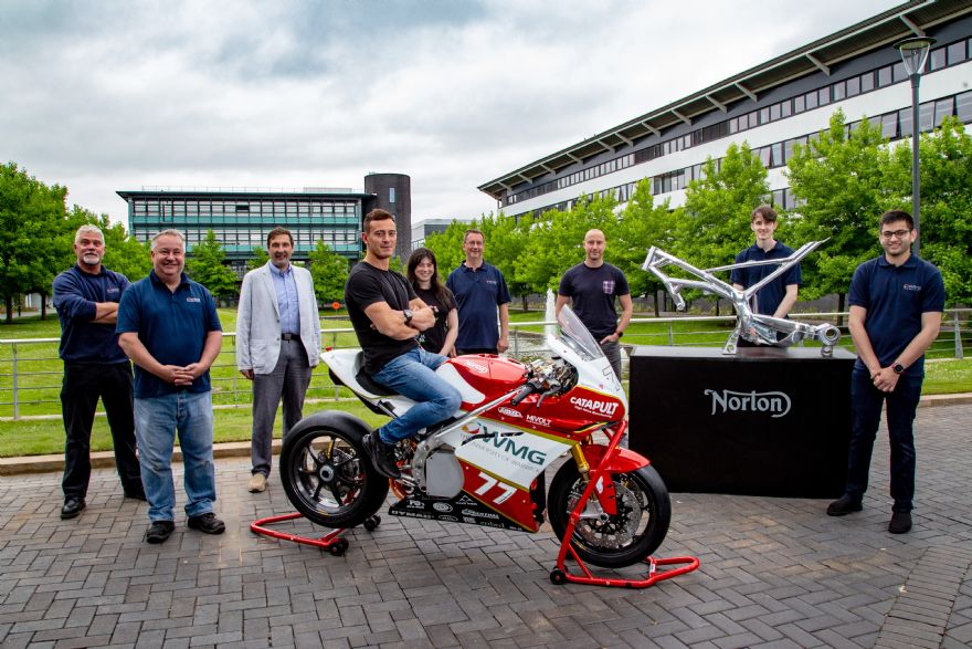 Norton supports electric motorcycle research at the University of Warwick