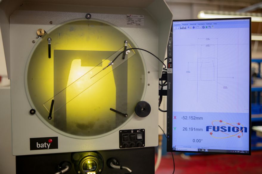 Baty profile projector ensures accuracy of UK-built bore gauges