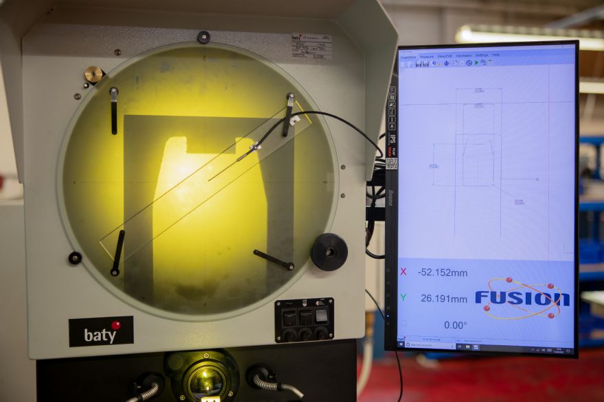 Baty profile projector ensures accuracy of UK-built bore gauges 