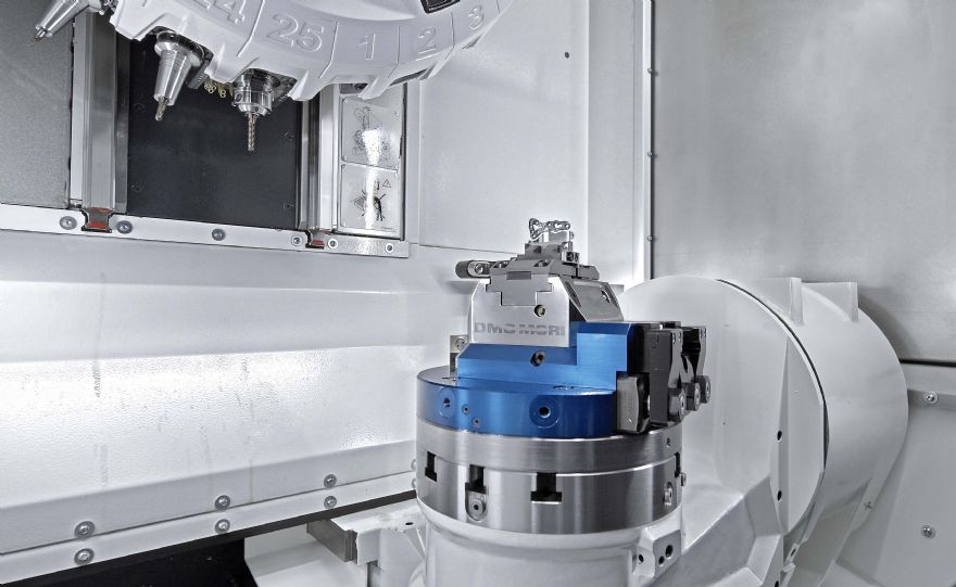 Compact machining cell has five-axis and automaton options