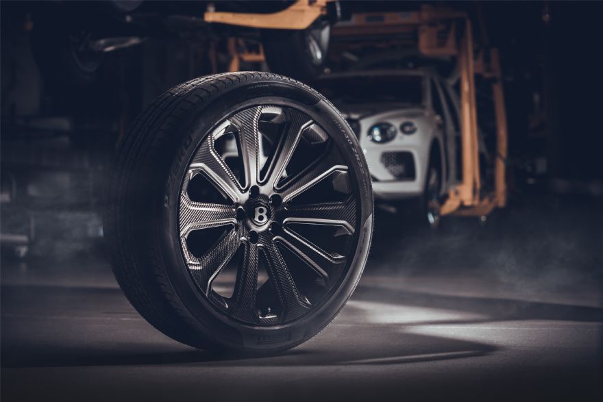 New 22in carbon fibre wheel developed for the Bentayga 