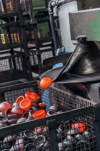 Forging line for boules balls supplied by Farina