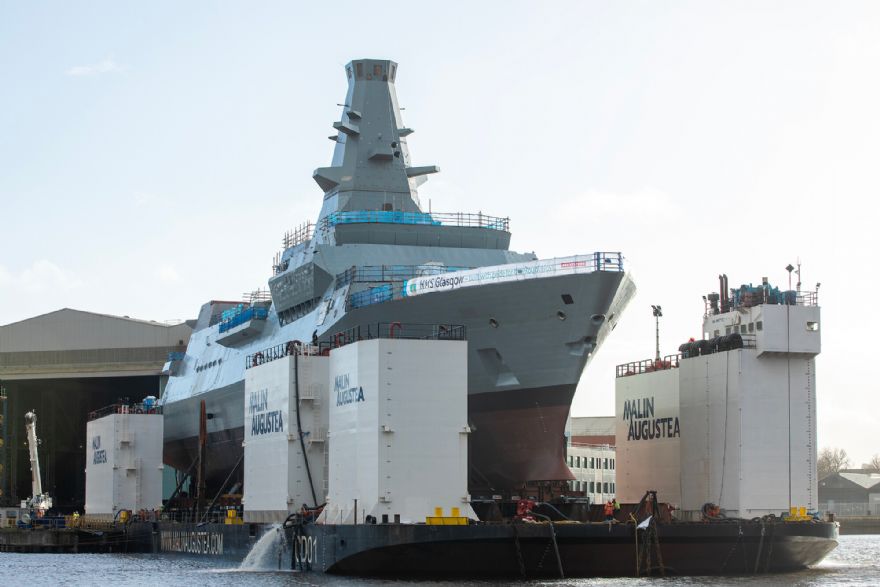 First Type 26 Frigate to enter the water for the first time