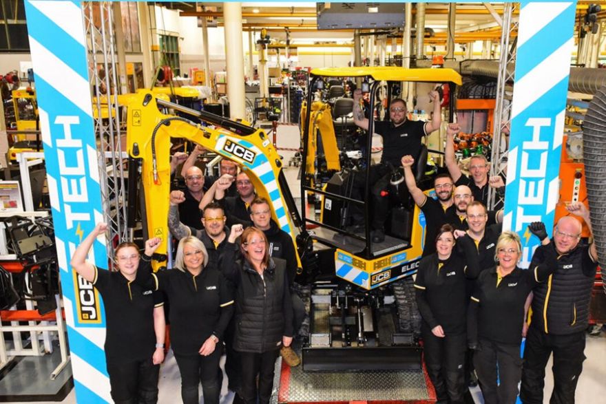 Award-winning JCB electric mini excavator celebrates milestone