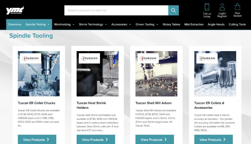 YMT enhances online shop for tooling and workholding