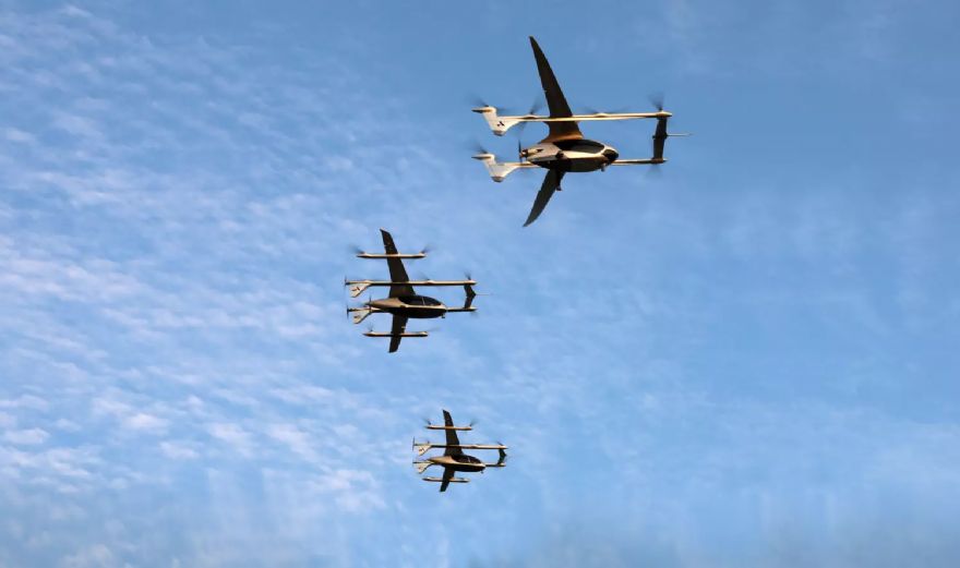 World's first formation flight of three eVTOL aircraft