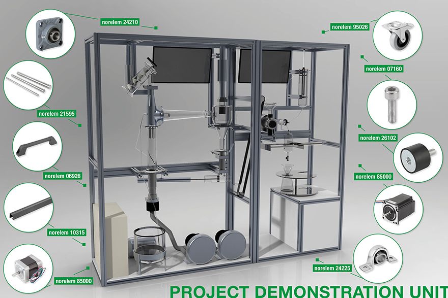 ‘Coffee machine 2.0’ realised with norelem components