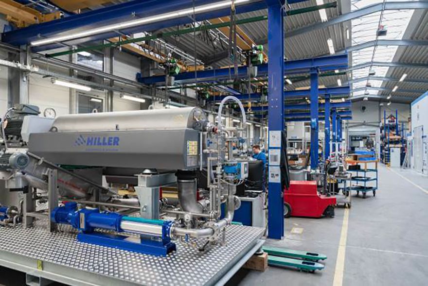 Clear water with Hiller centrifuges