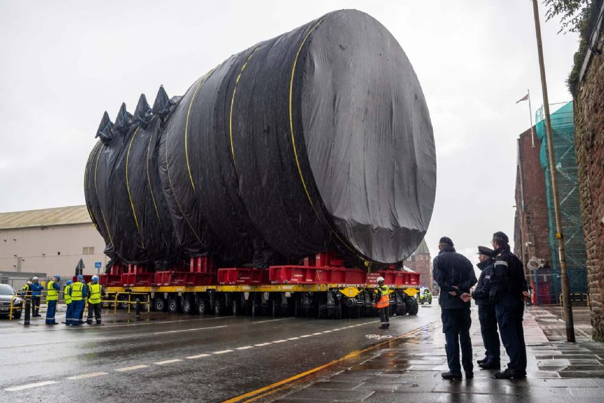 Dreadnought's ‘mega unit’ on the move  in Barrow-in-Furness