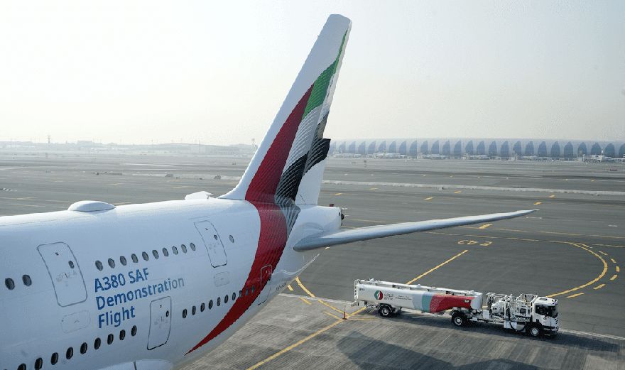 Emirates-operates-first-A380-on-100pc-SAF-in-one-engine
