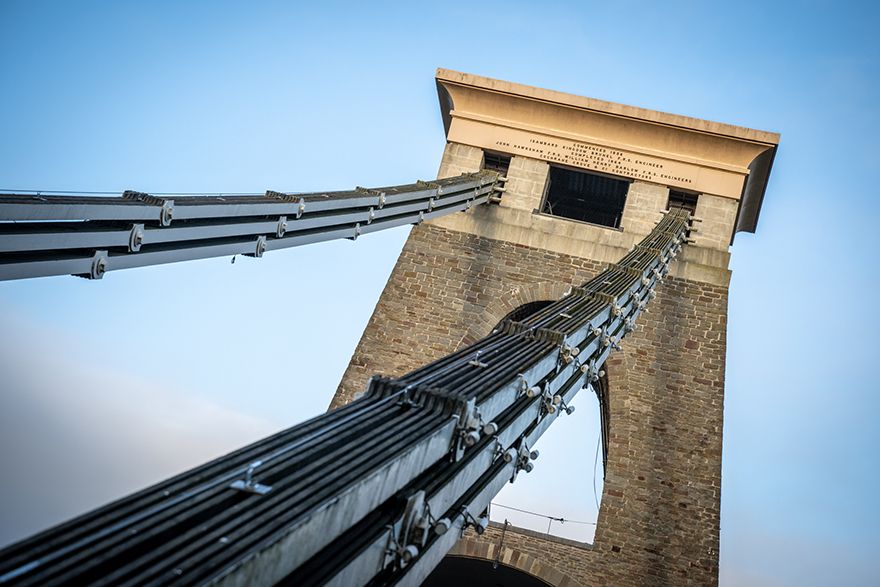 Historic ironwork on Clifton Suspension Bridge refurbished