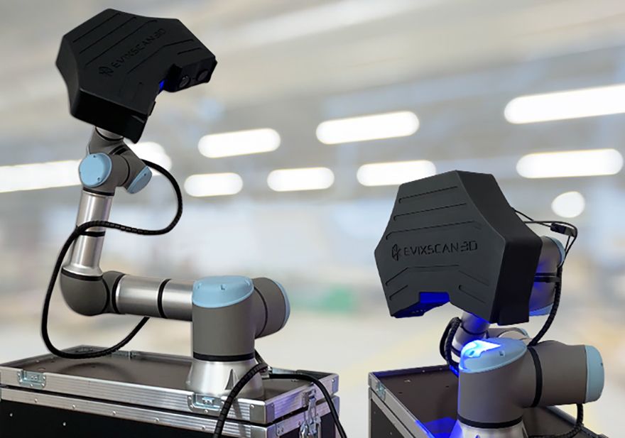 3-D scanner used for quality control and sizing of die forgings