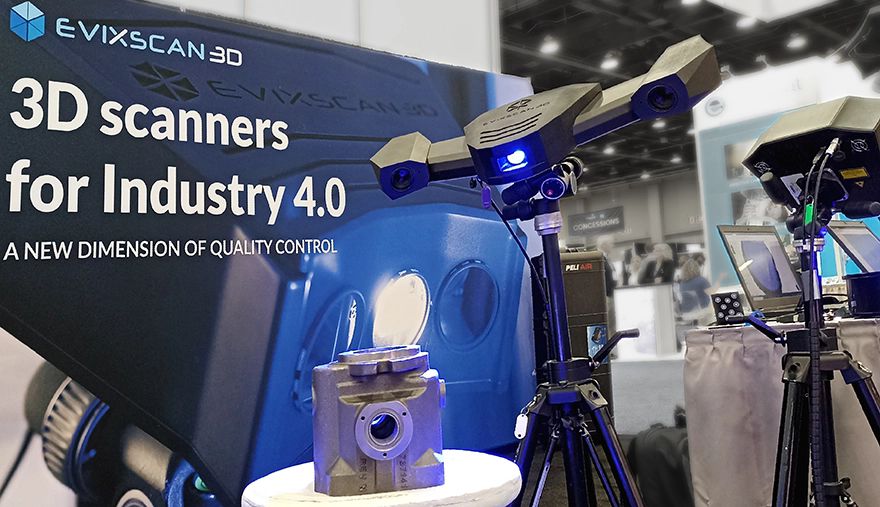 Wide range 3-D scanners for measuring larger parts