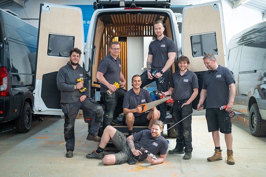 Campervan manufacturer in the driving seat