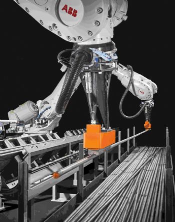 Robotic handling of randomly-stored steel bar and tube