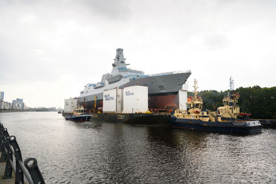 HMS Cardiff to enter water for first time