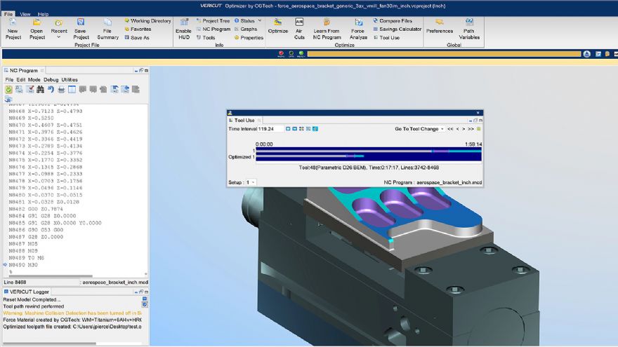 Maximise existing CNC programs with Vericut Optimizer