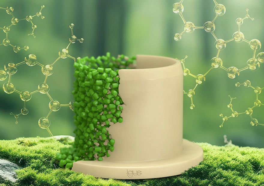 New PTFE-free, lubrication-free plain bearing material 