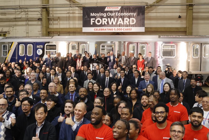 Kawasaki Rail Car builds its 5,000th railcar in the USA