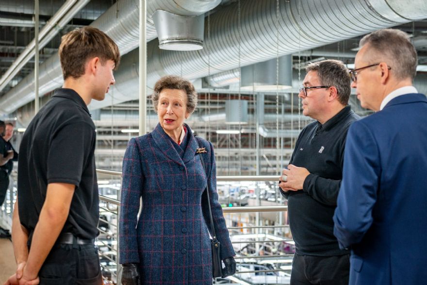 Princess Royal tours Rolls-Royce’s HQ at Goodwood