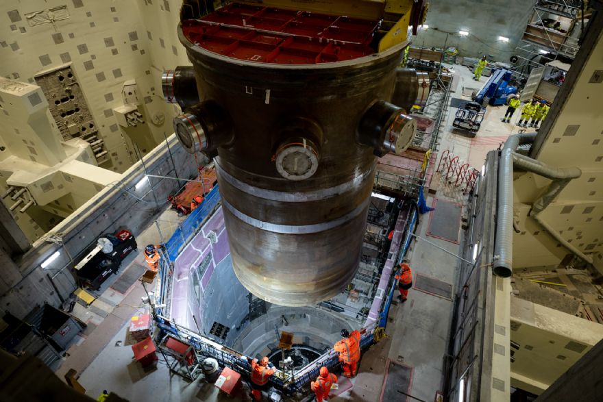 Nuclear reactor installed at Hinkley Point C