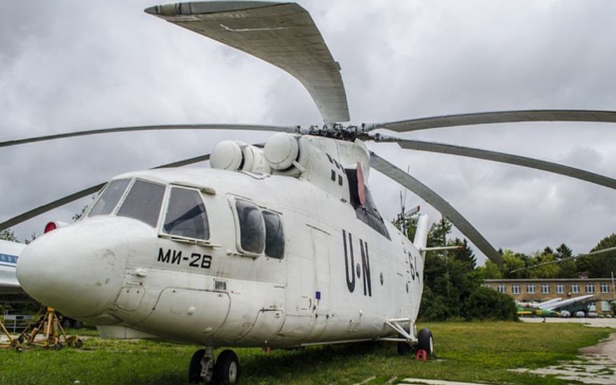 Mi-26 helicopter able to lift 20 tonnes of cargo