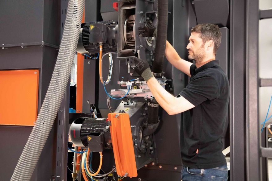 Retrofitting shot blasting and mass finishing equipment