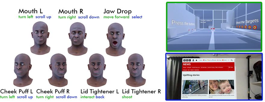 Facial expressions could make VR and AR more accessible