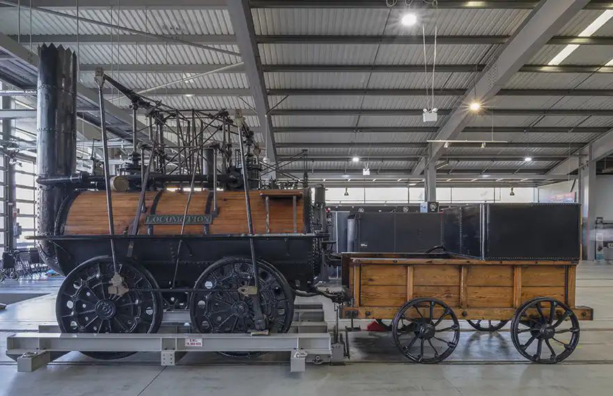 First steam train ever to run on a public railway on display