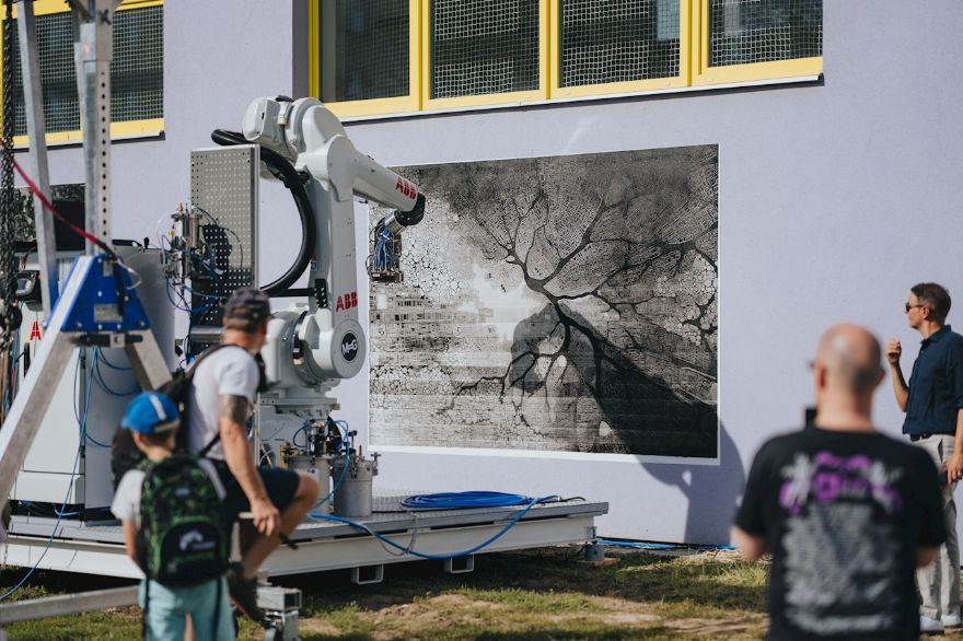ABB brings AI-designed street art to life in Czech Republic